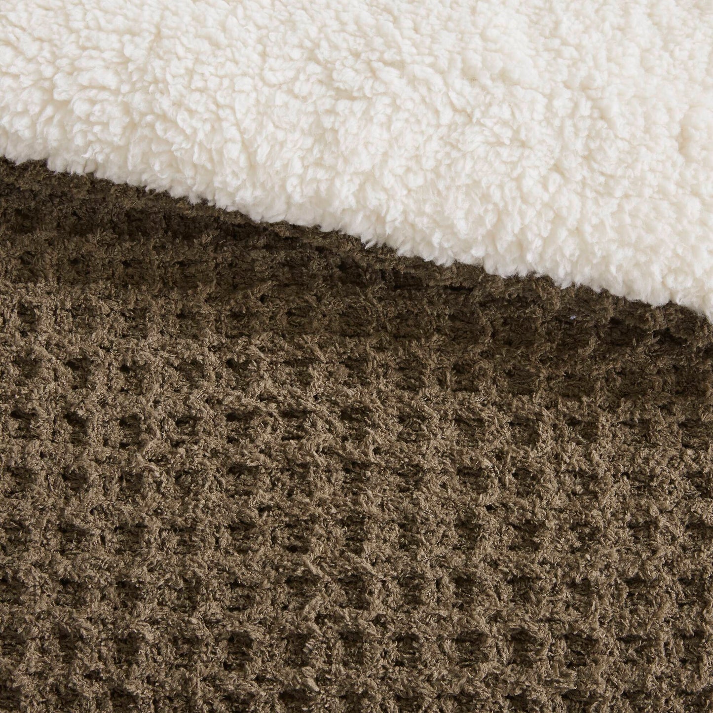 Twin Size Brown Polyester Chenille Comforter Set