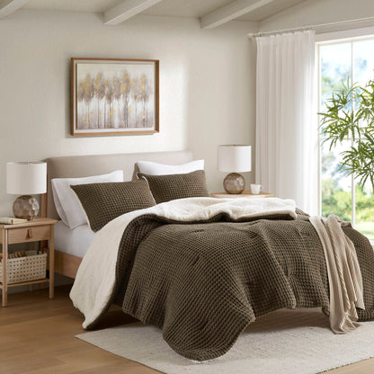 Knit Chenille Comforter Set Twin
