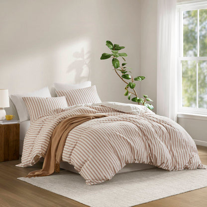 3 PCS Queen Duvet Set Terracotta