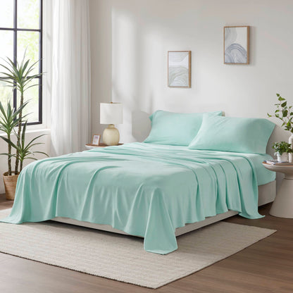 4 PCS Cal King Sheet Set Aqua