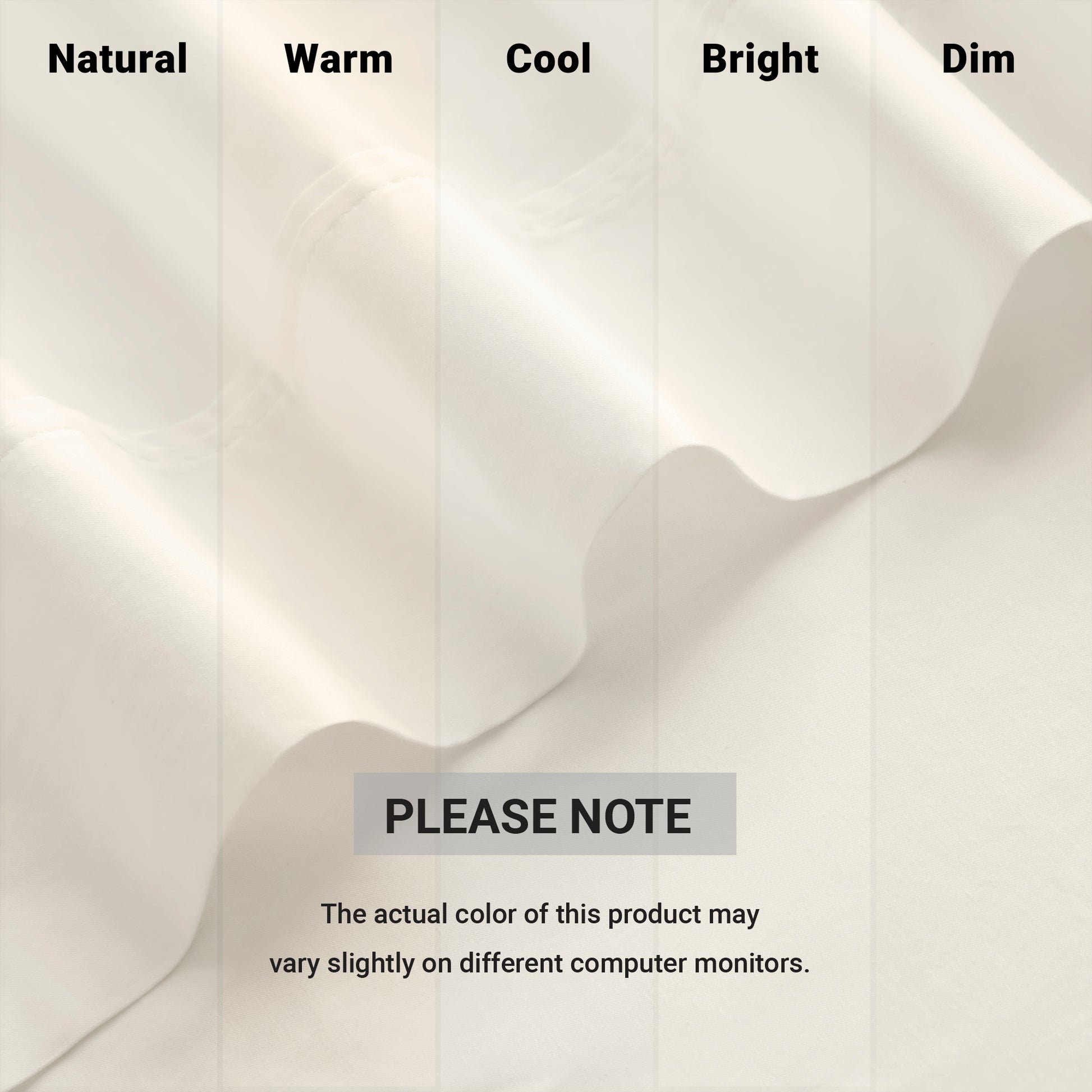 King Sateen Sheet Set Ivory Cotton 4 Pieces