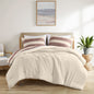 2-Piece Twin/Twin XL Stripe Textured Print Comforter Set,Terracotta