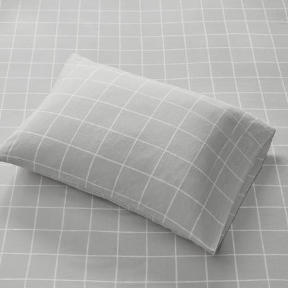 Cal King Grey Flannelette Sheet Set 4 Piece