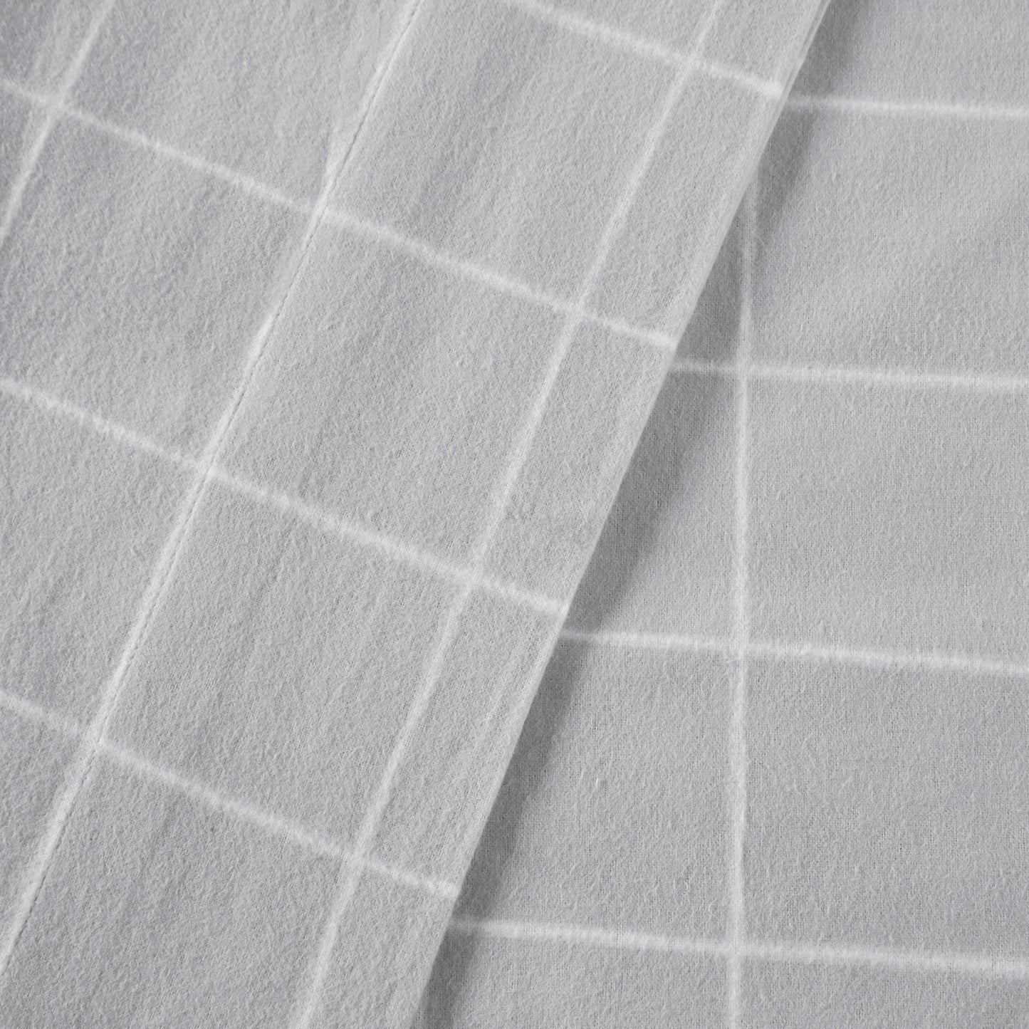 Cal King Grey Flannelette Sheet Set 4 Piece
