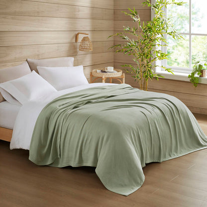1-Piece Twin Rayon Blanket, Sage Green