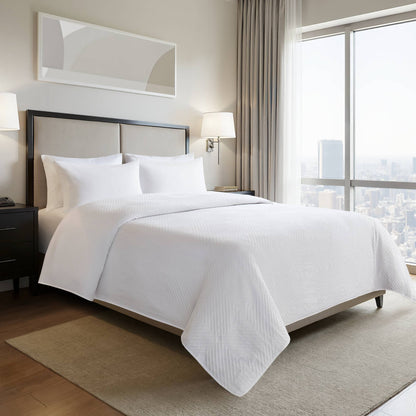 1-Piece Full/Queen Essential Lark Coverlet, White
