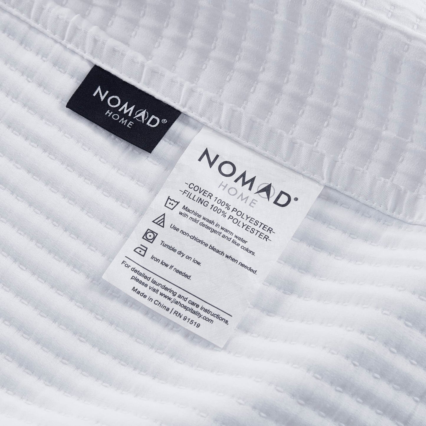 White Polyester Coverlet - Full/Queen Size