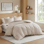 3-Piece Full Woven Striped Duvet Set