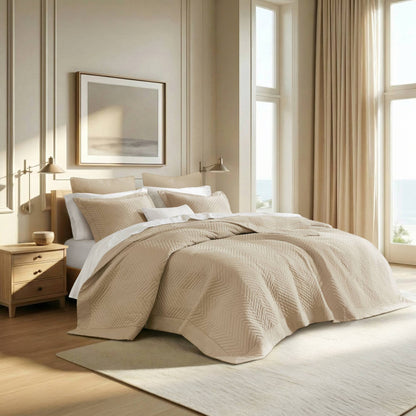 Full/Queen 3 Piece Cotton Quilt Set Linen