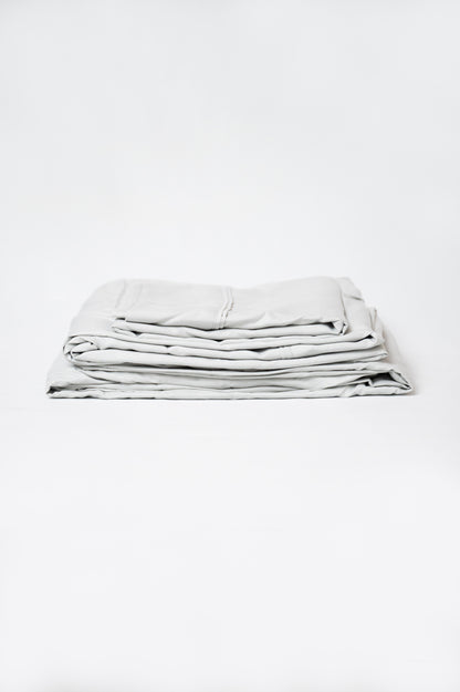 Omne Sleep 4-Piece Pewter Microplush and Bamboo California King Hypoallergenic Sheet Set