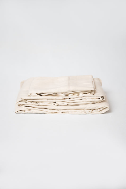 Omne Sleep 4-Piece Cream Bamboo King Hypoallergenic Sheet Set