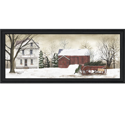 Trendy Decor 4U "Christmas Trees for sale" Framed Wall Art, Modern Home Decor Framed Print for Living Room, Bedroom & Farmhouse Wall Decoration by Billy Jacobs