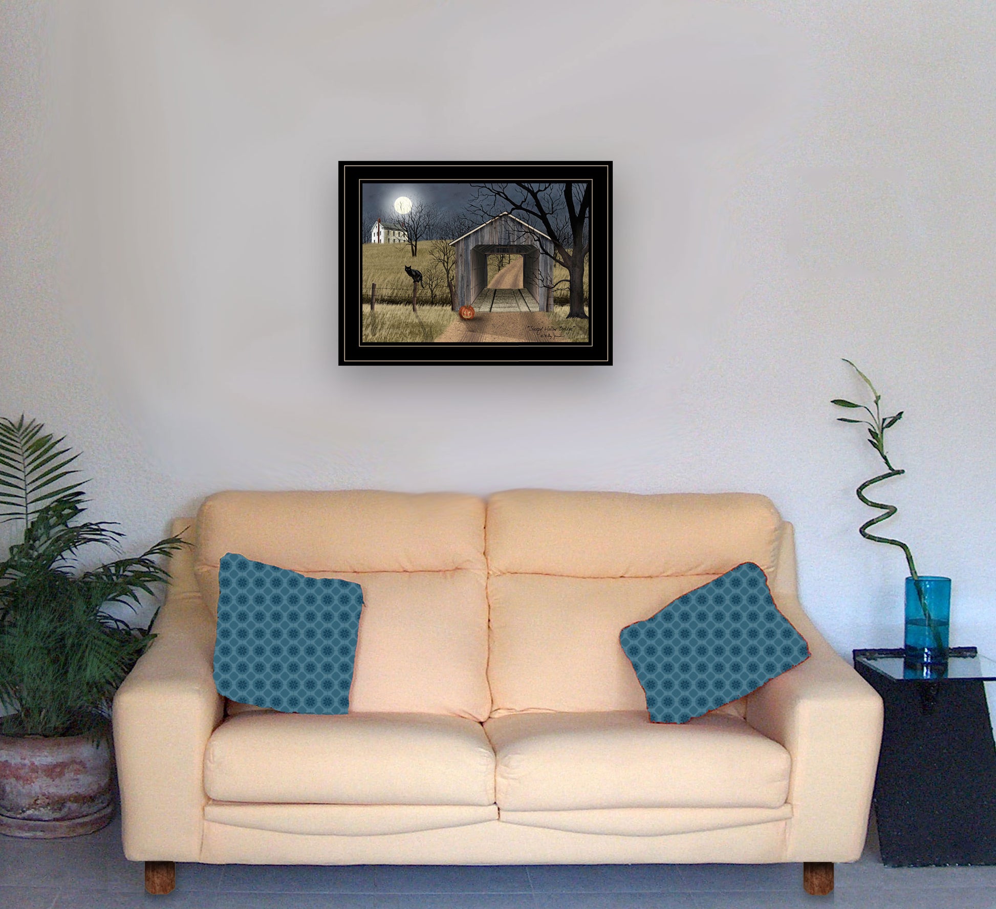 Trendy Wall Art - Sleepy Hollow Bridge Framed Print Multicolor