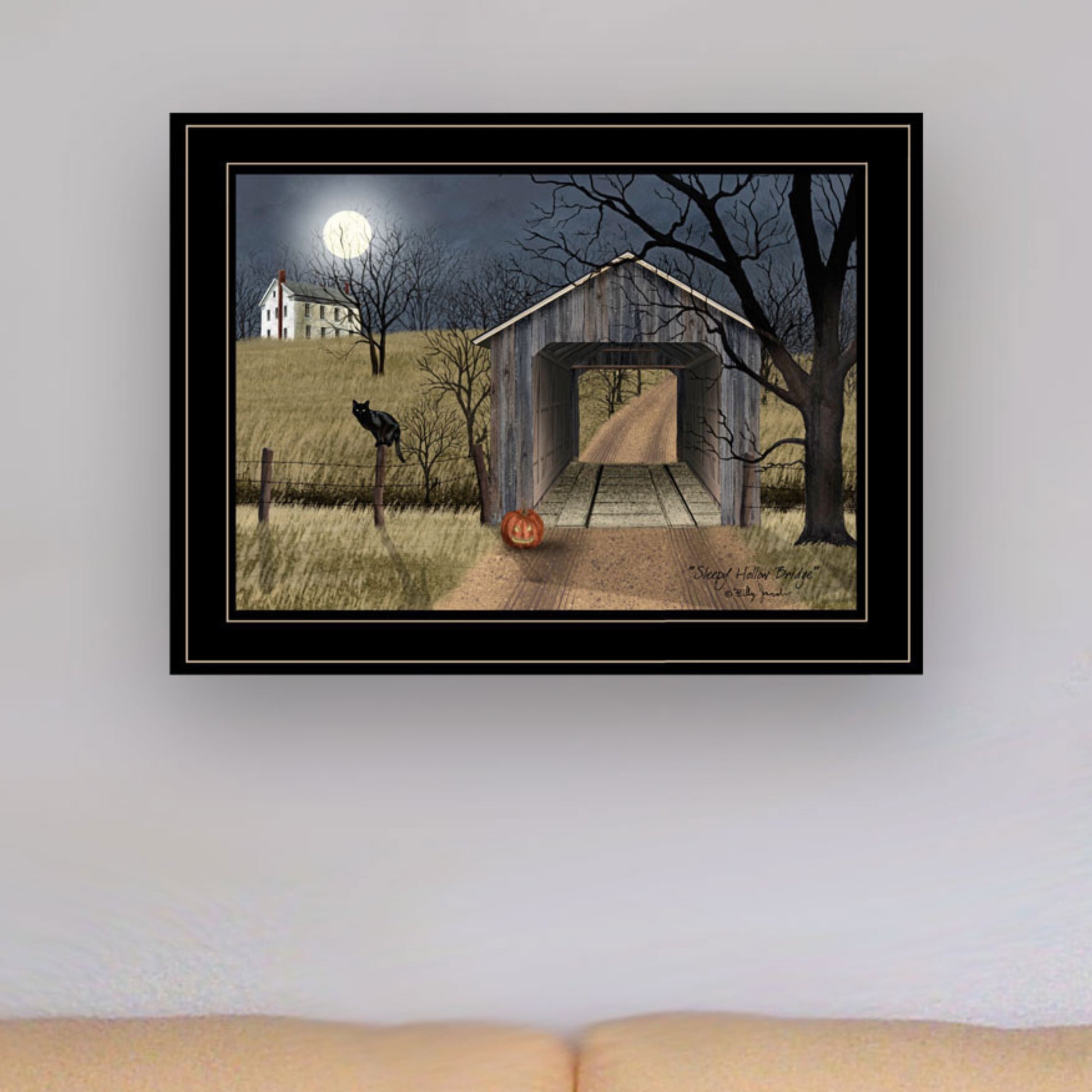 Trendy Wall Art - Sleepy Hollow Bridge Framed Print Multicolor