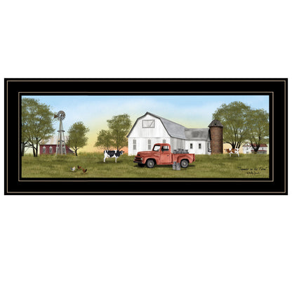 Trendy Decor 4U "Summer on the Farm" Framed Wall Art, Modern Home Decor Framed Print for Living Room, Bedroom & Farmhouse Wall Decoration by Billy Jacobs
