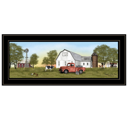 Trendy Decor 4U "Summer on the Farm" Framed Wall Art, Modern Home Decor Framed Print for Living Room, Bedroom & Farmhouse Wall Decoration by Billy Jacobs
