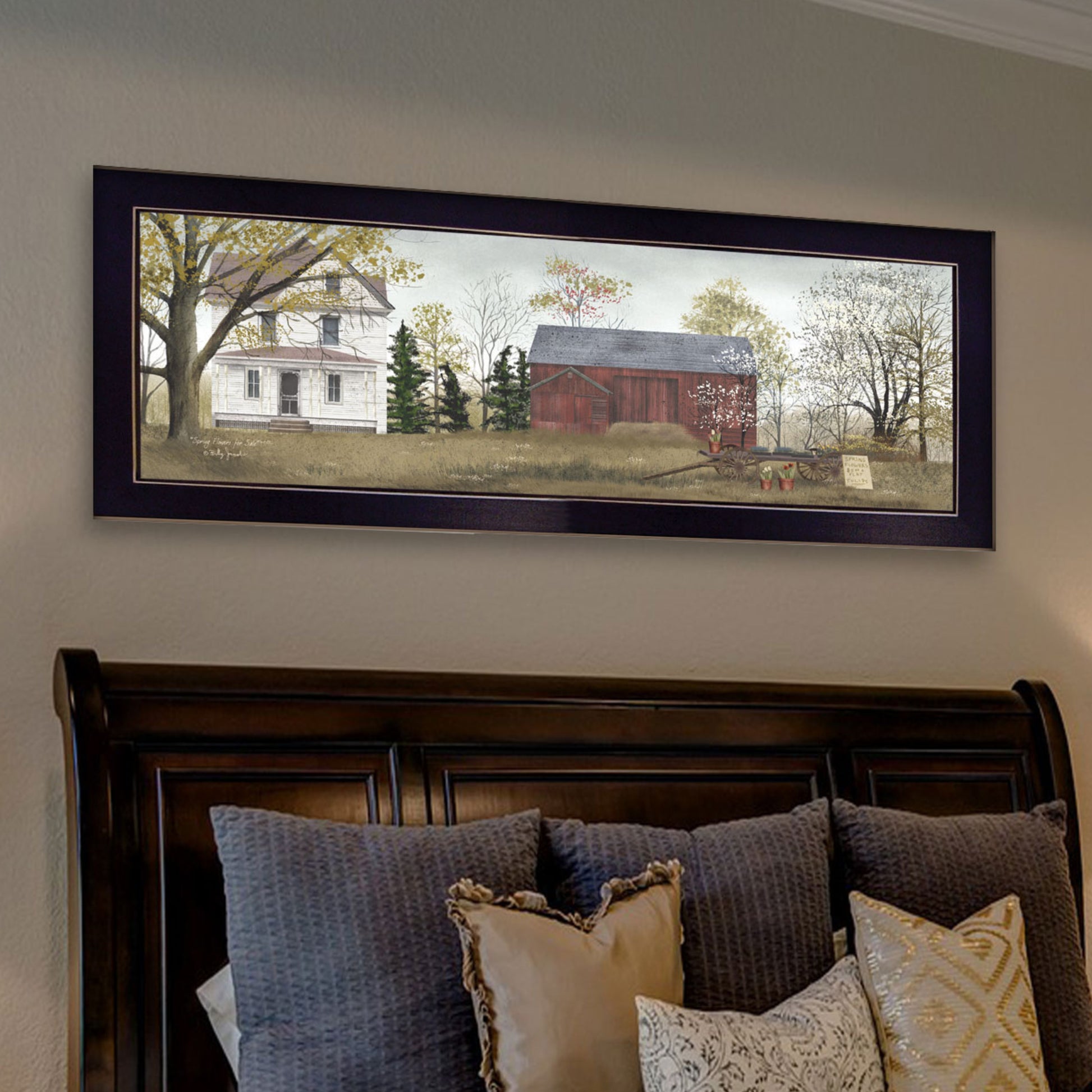 Trendy Spring Flowers Framed Wall Art - Modern Home Decor Print