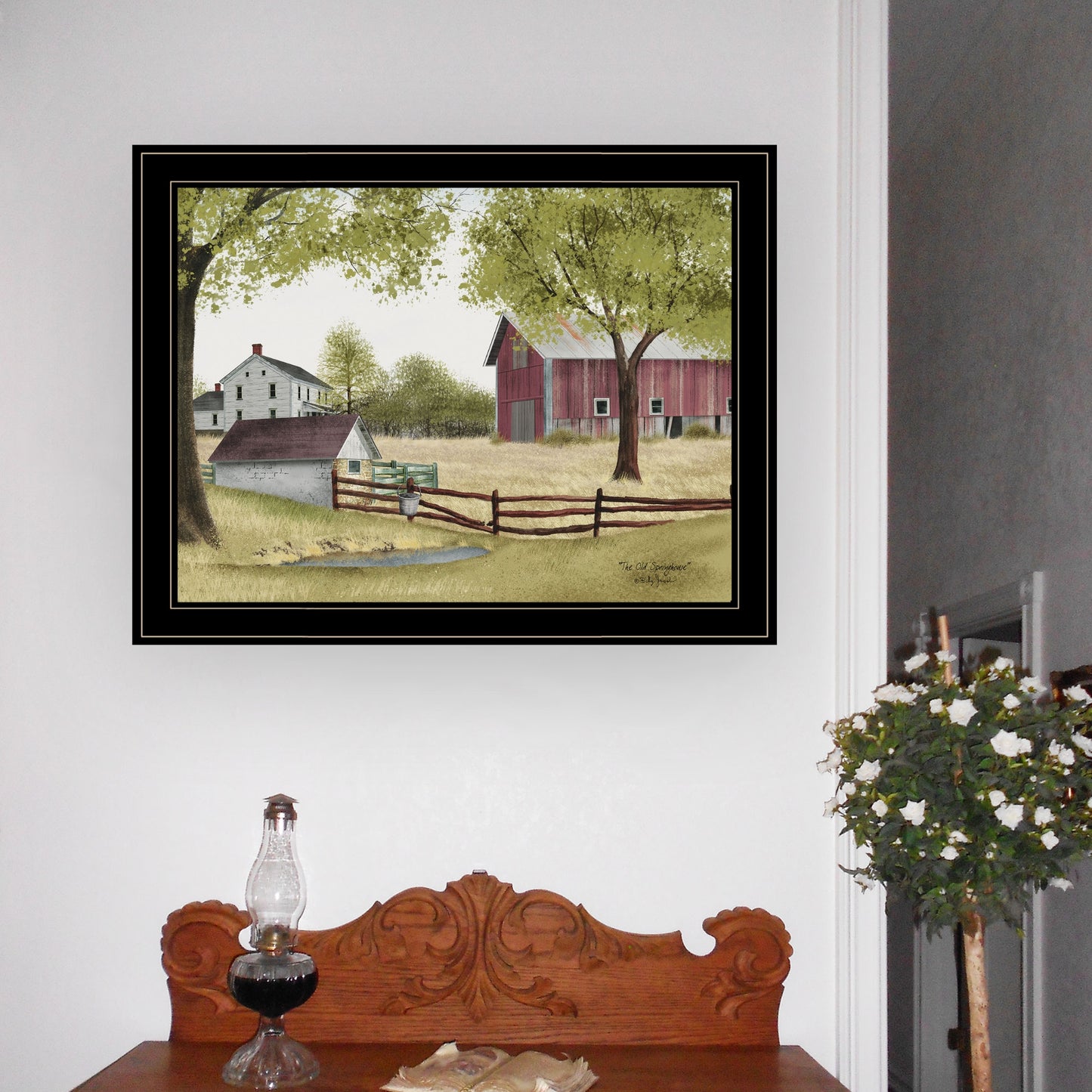 Trendy Framed Wall Art - The Old Spring House Multicolor Paper