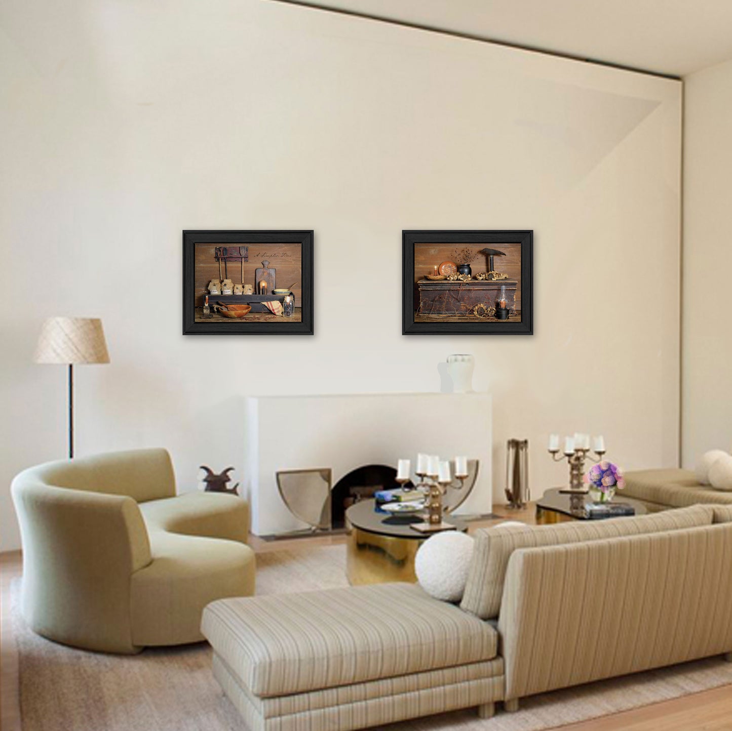 Multicolor MDF Framed Wall Art - Living Room Decor
