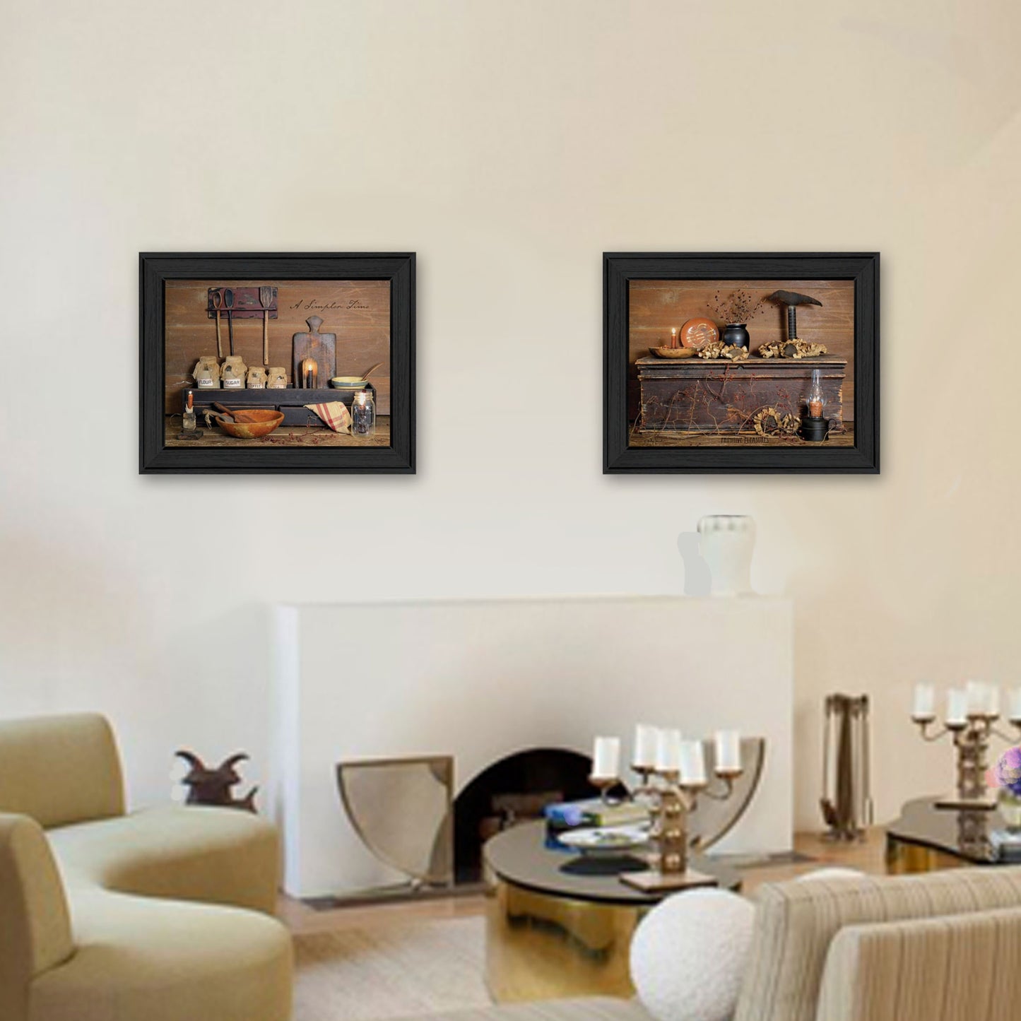 Multicolor MDF Framed Wall Art - Living Room Decor