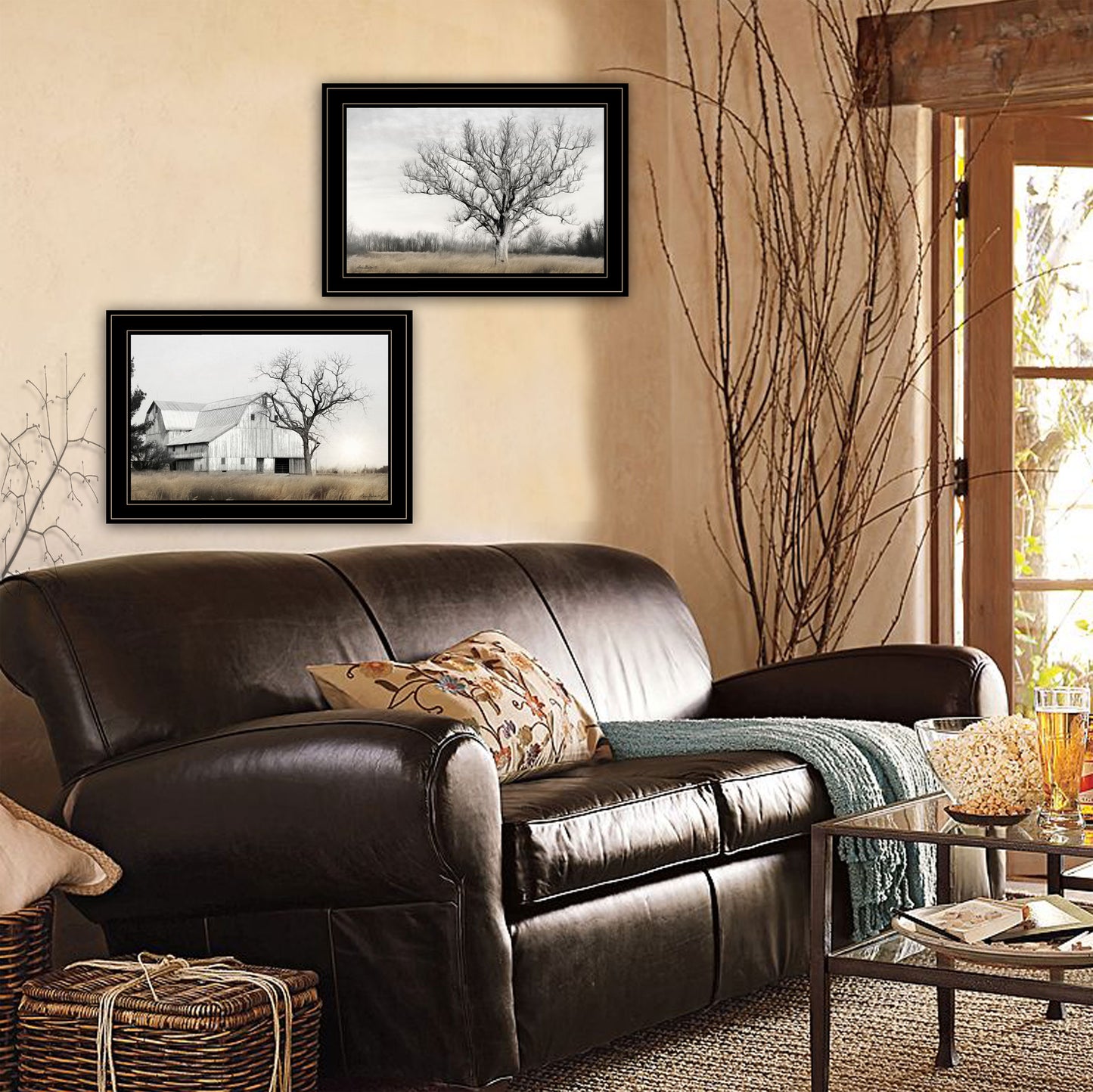 Trendy Framed Wall Art - Ohio Fields I Multicolor Paper