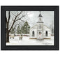 Trendy Decor 4U "I Heard the Bells on Christmas" Framed Wall Art, Modern Home Decor Framed Print for Living Room, Bedroom & Farmhouse Wall Decoration by Billy Jacobs