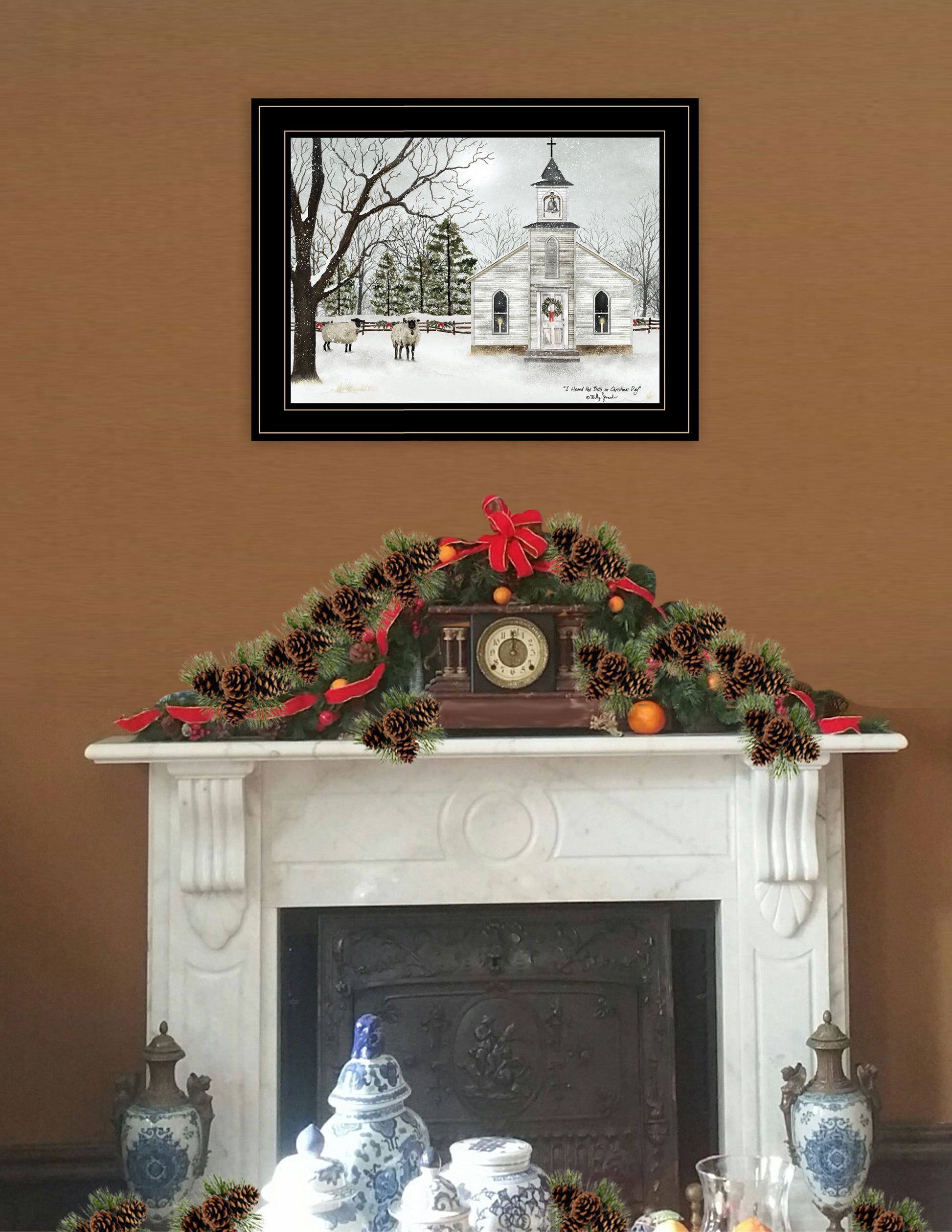 Multicolor Paper Wall Art - Framed Christmas Decor for Living Room Bedroom