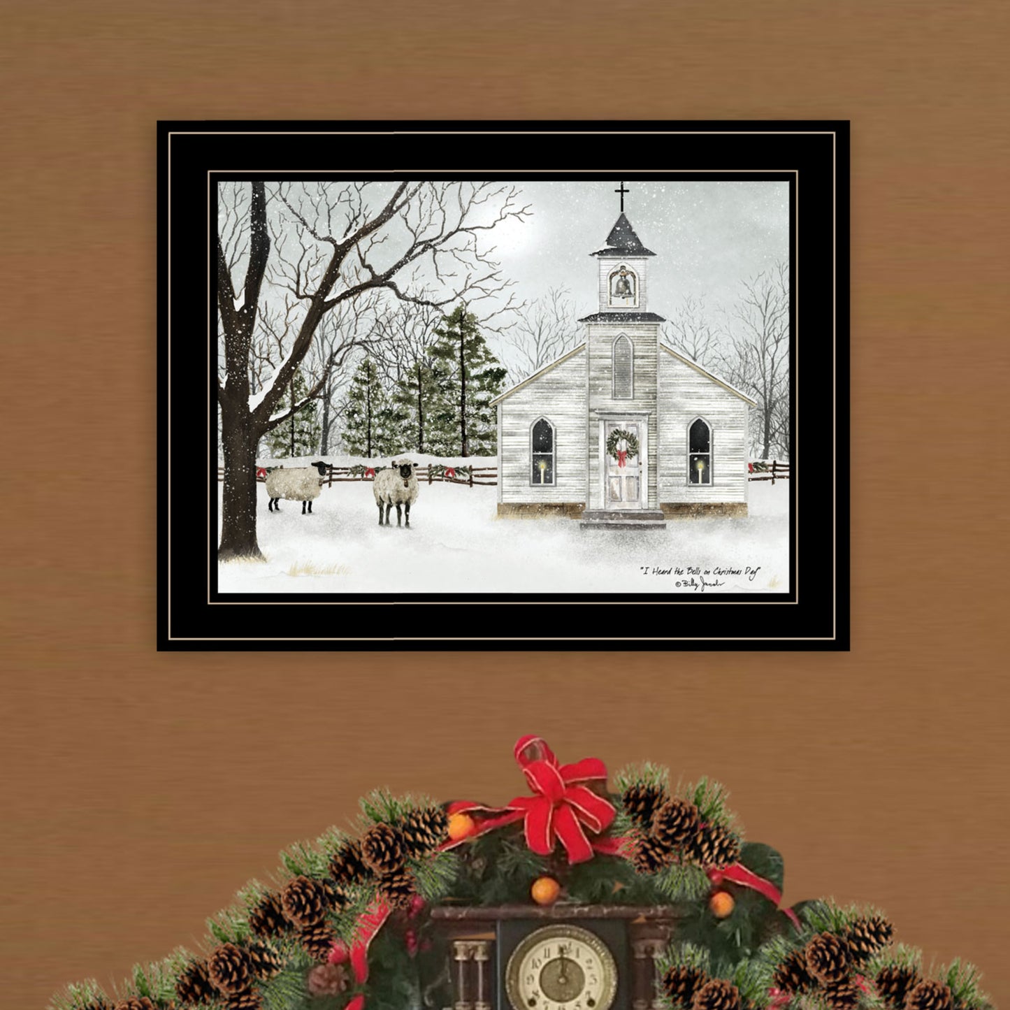 Multicolor Paper Wall Art - Framed Christmas Decor for Living Room Bedroom