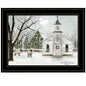 Trendy Decor 4U "I Heard the Bells on Christmas" Framed Wall Art, Modern Home Decor Framed Print for Living Room, Bedroom & Farmhouse Wall Decoration by Billy Jacobs