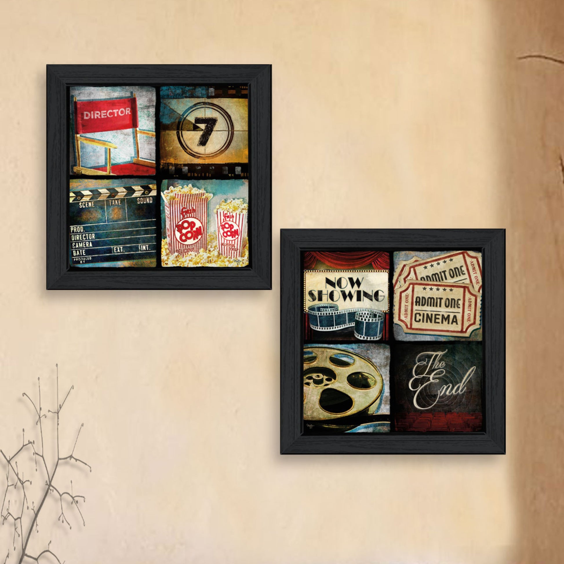 Trendy Framed Wall Art - At The Movies, Multicolor Paper