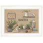 Trendy Decor 4U "Farmhouse Bath II" Framed Wall Art, Modern Home Decor Framed Print for Living Room, Bedroom & Farmhouse Wall Decoration by Pam Britton