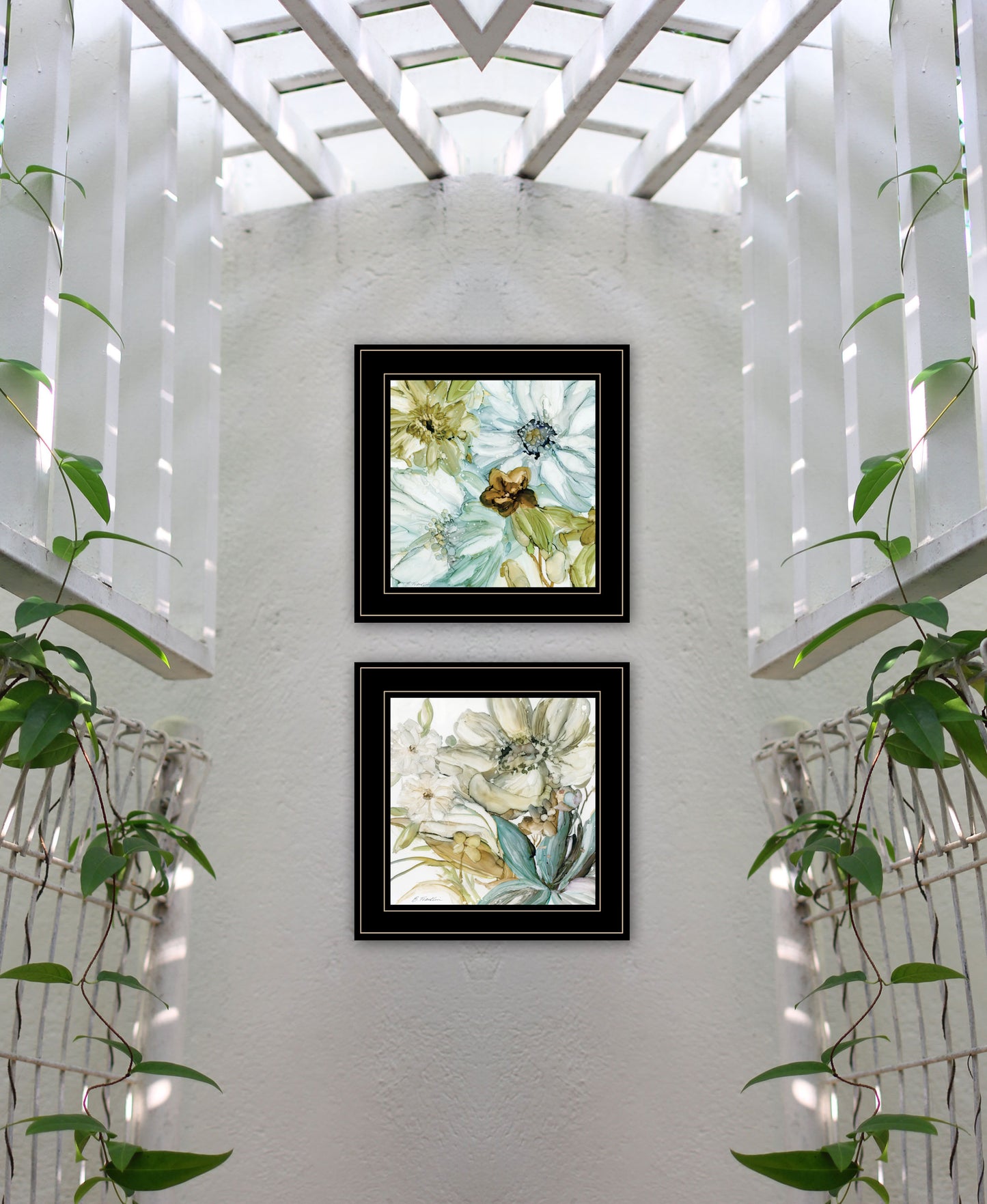 Multicolor Paper Wall Art - Modern Framed Print for Living Room Bedroom