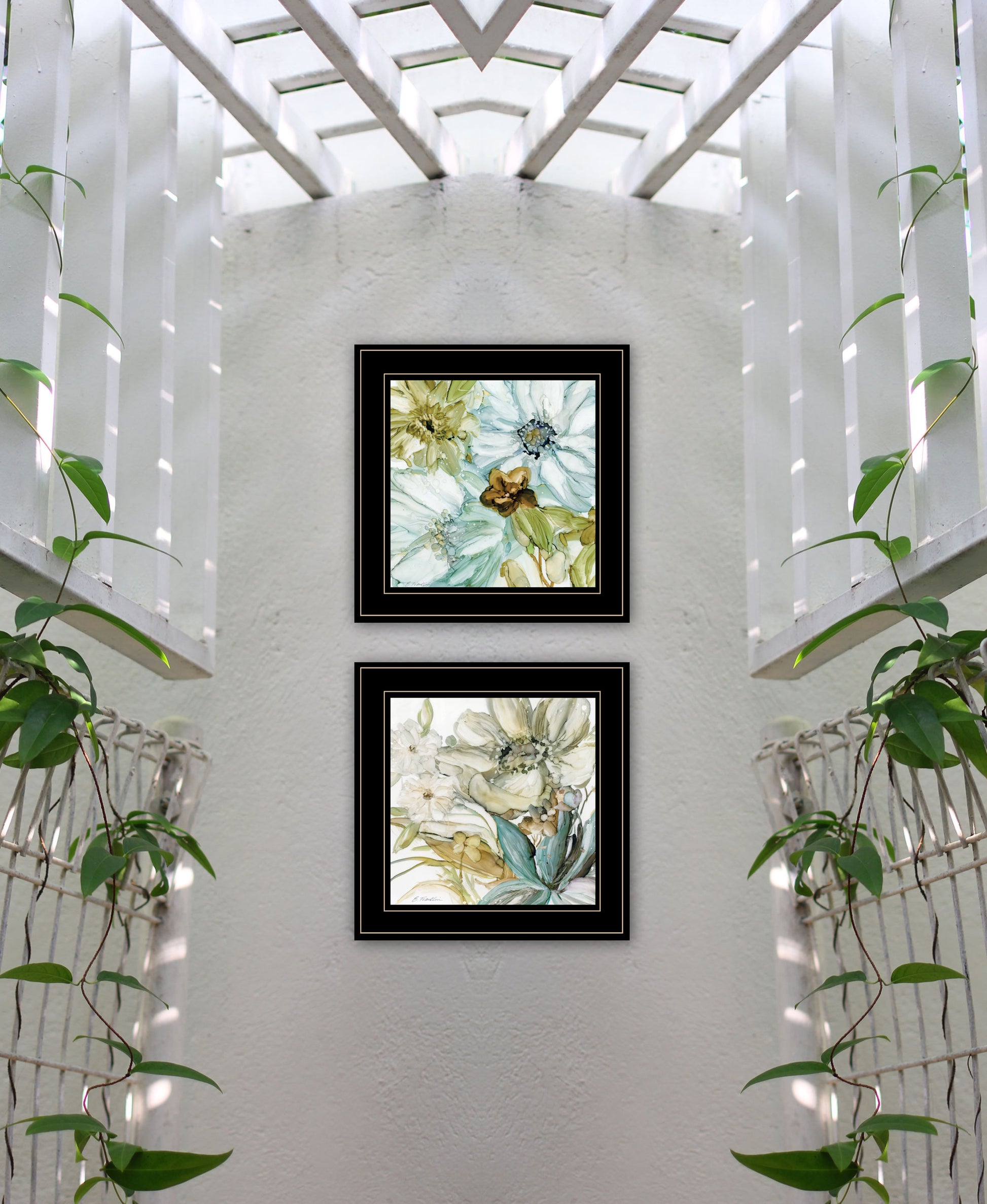 Multicolor Paper Wall Art - Modern Framed Print for Living Room Bedroom