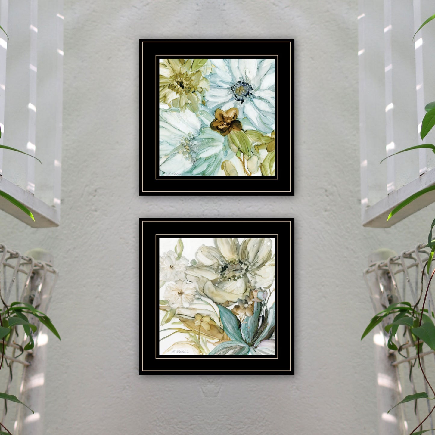 Multicolor Paper Wall Art - Modern Framed Print for Living Room Bedroom