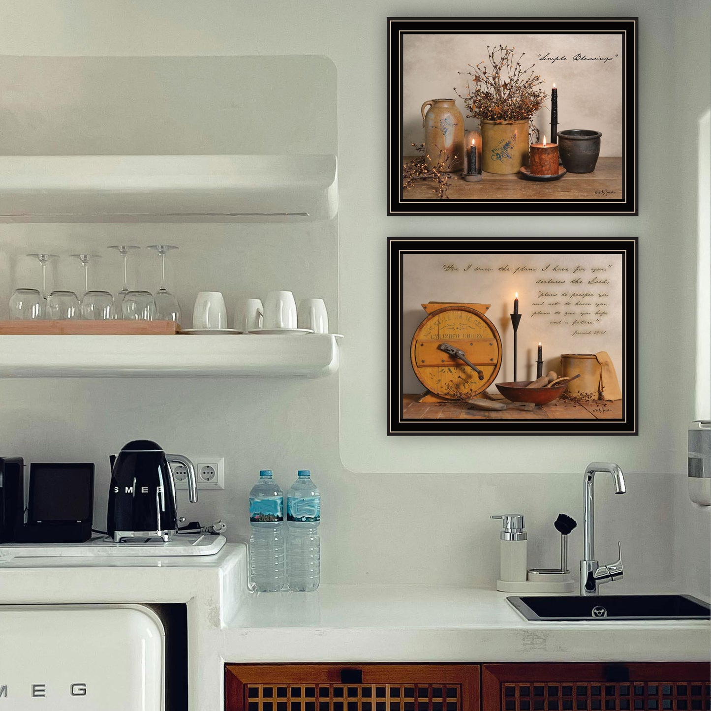 Trendy Wall Art Prints - Multicolor Wood & Paper Decor