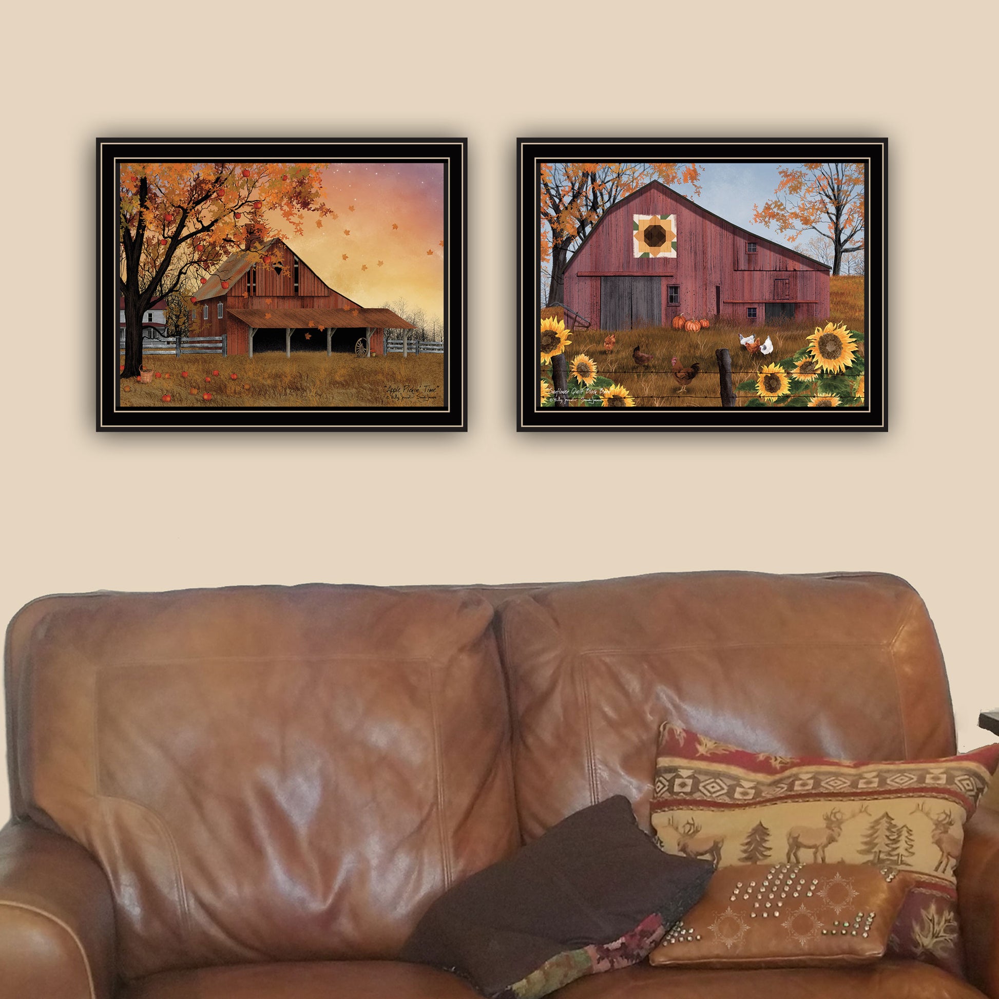 Multi-Colored Wood & Paper Framed Wall Art - Bedroom Decor Print