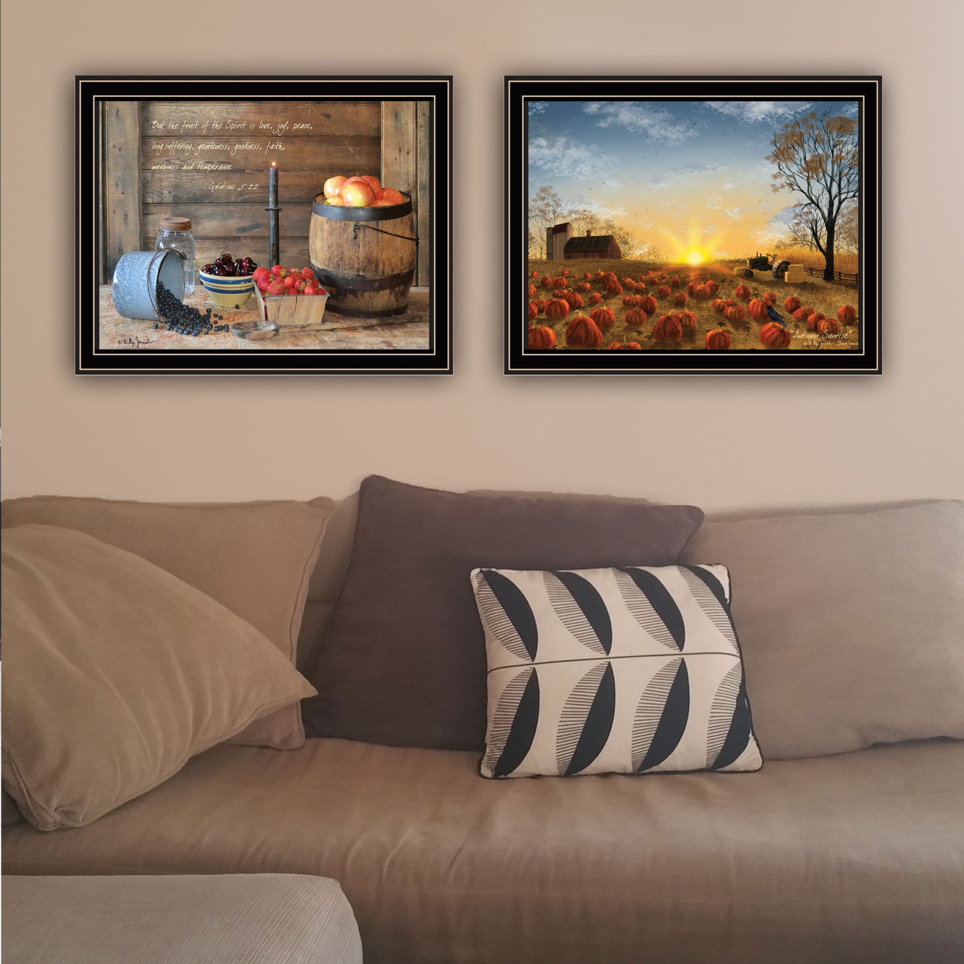 Trendy Framed Wall Art - Autumn Sunrise Decor