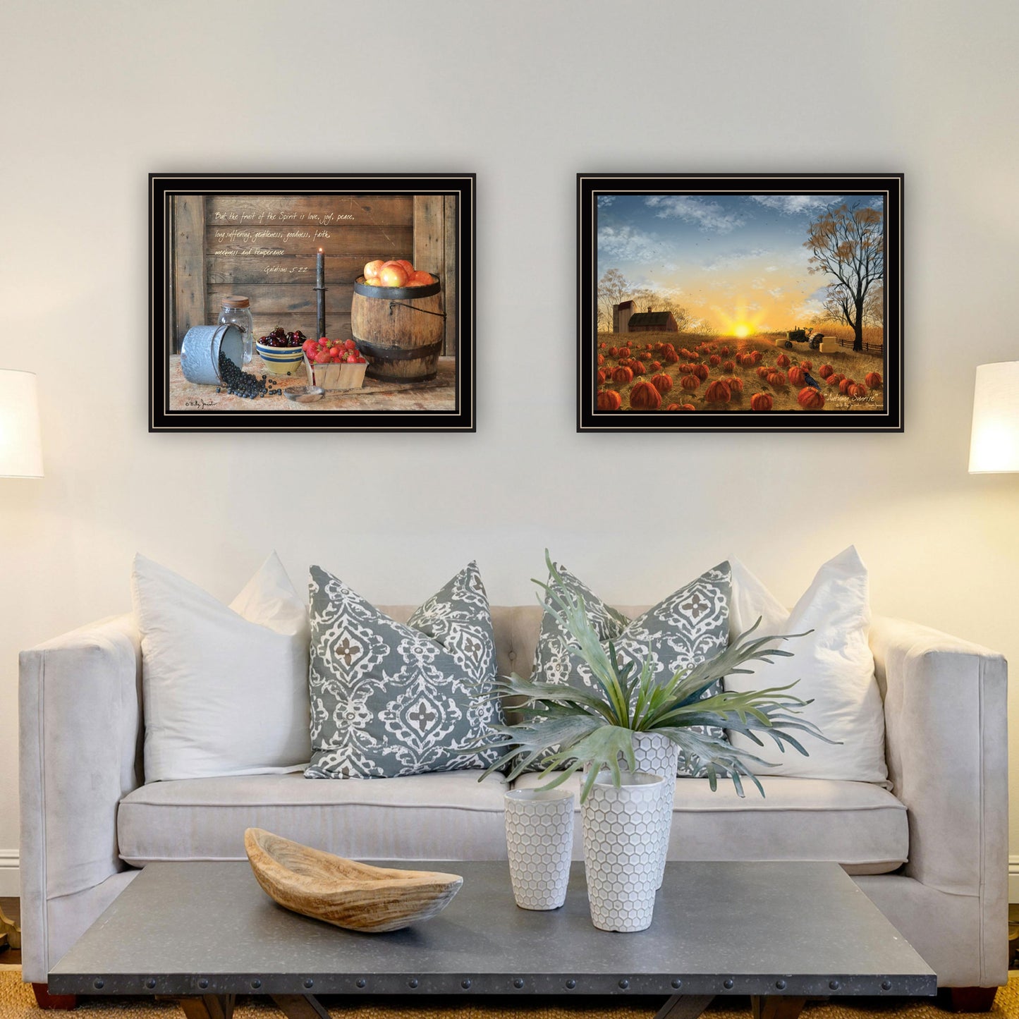 Trendy Framed Wall Art - Autumn Sunrise Decor
