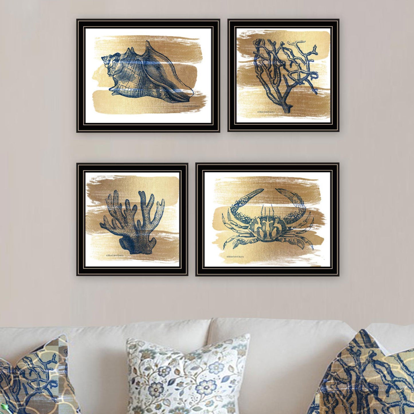 Trendy Framed Wall Art - Multi-Color Sea Collection