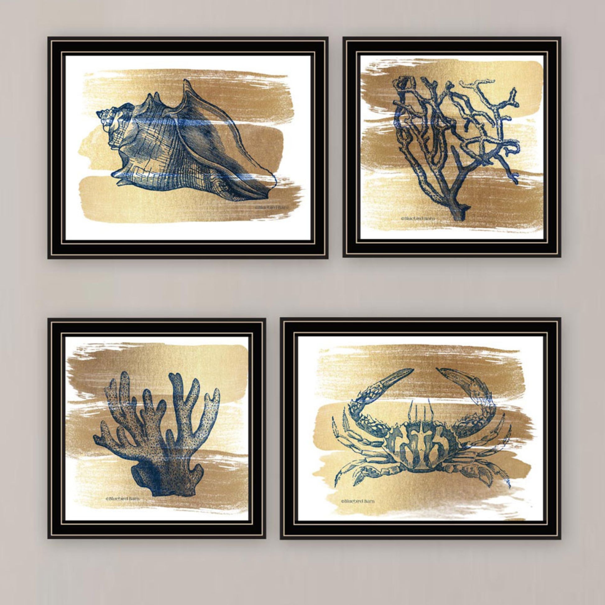 Trendy Framed Wall Art - Multi-Color Sea Collection