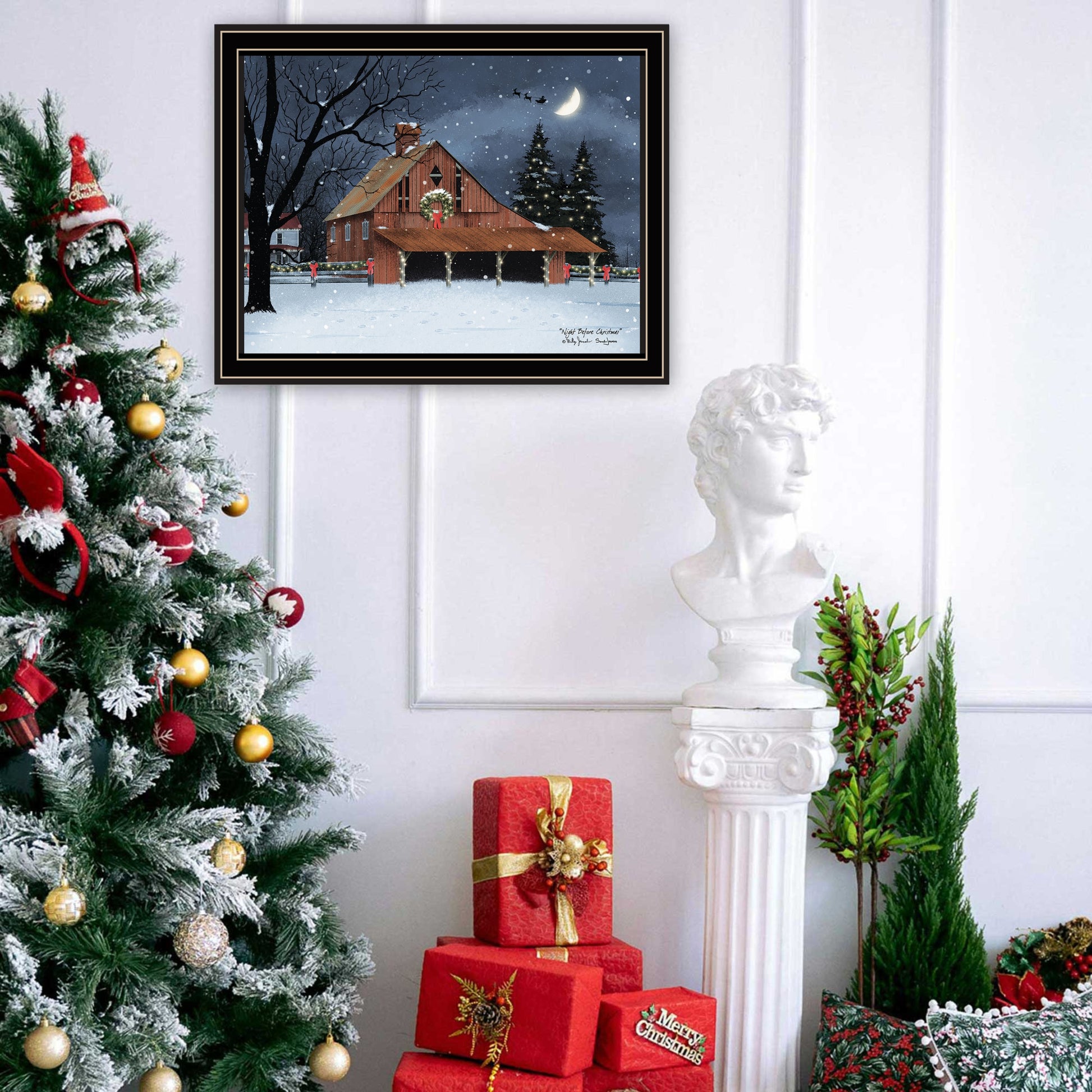 Trendy Wall Art Print - Night Before Christmas Decor