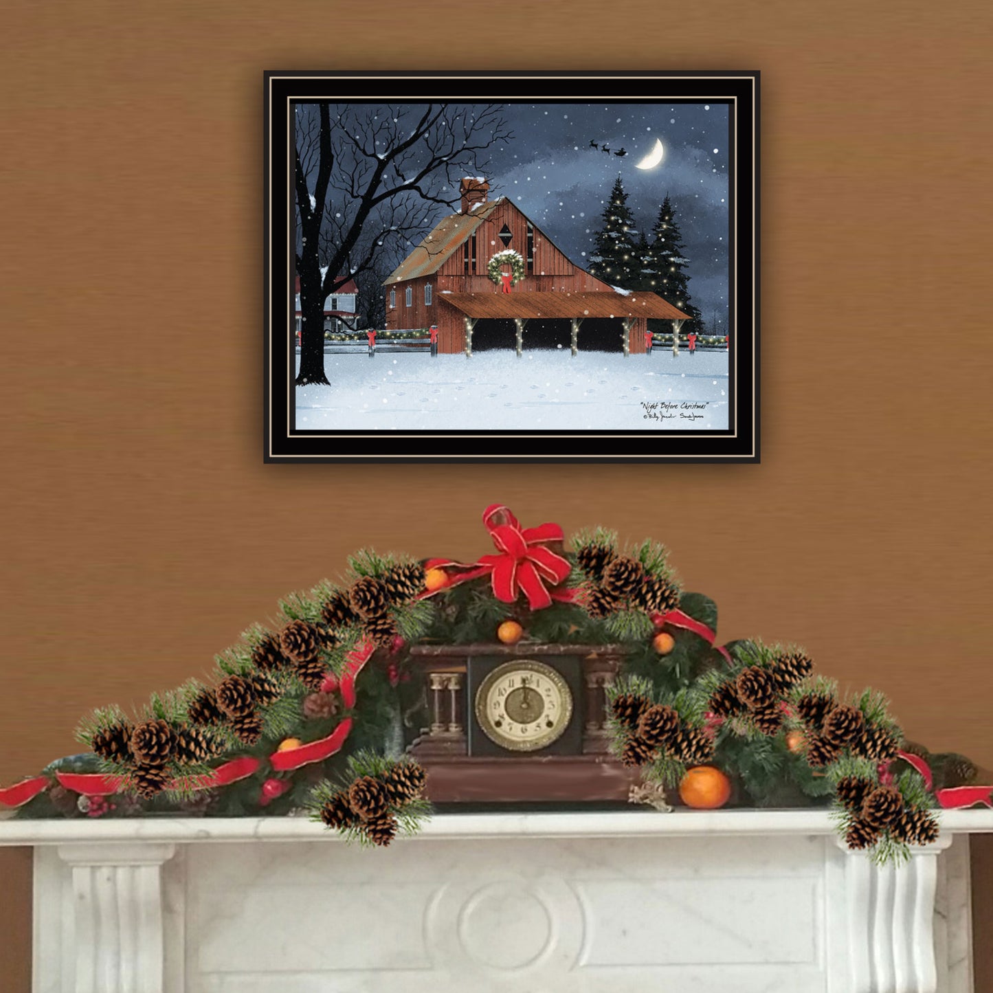 Trendy Wall Art Print - Night Before Christmas Decor