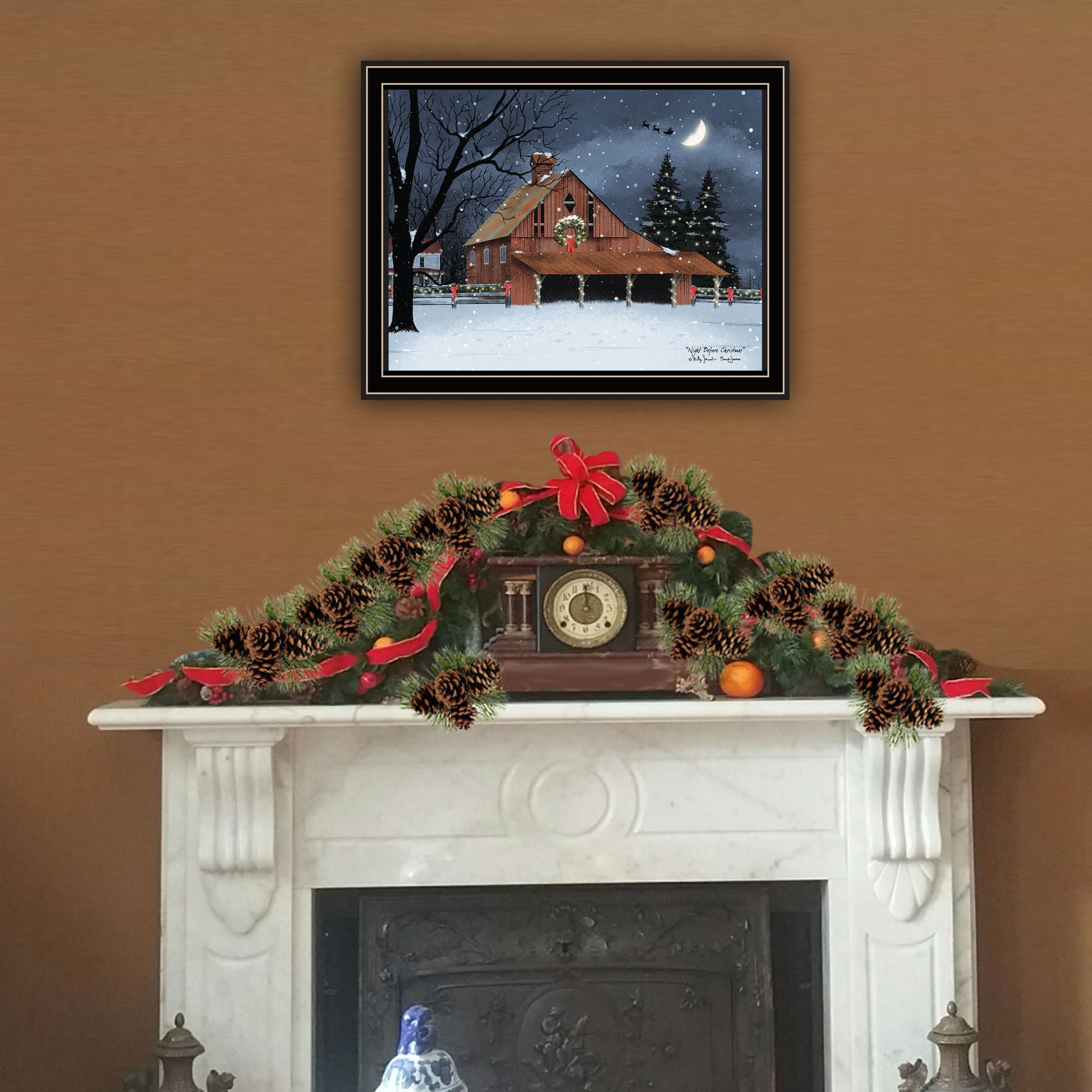 Trendy Wall Art Print - Night Before Christmas Decor