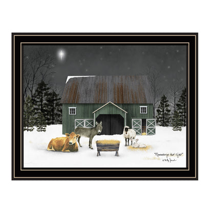 Trendy Decor 4U Remembering the Night Black Framed Wall Art for Living Room, Bedroom Wall Art Print for Home Decor by Billy Jacobs