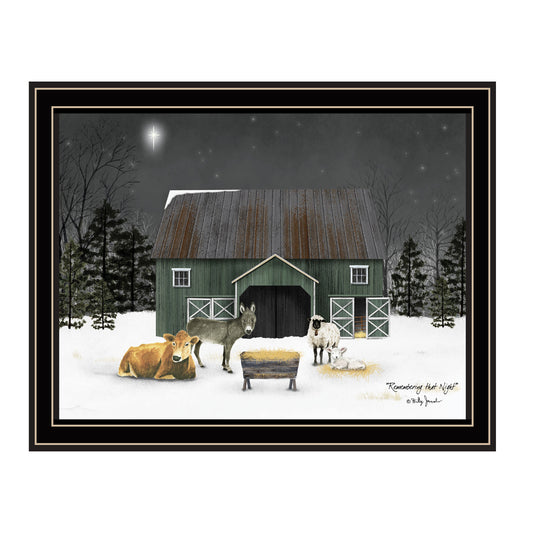 Trendy Decor 4U Remembering the Night Black Framed Wall Art for Living Room, Bedroom Wall Art Print for Home Decor by Billy Jacobs