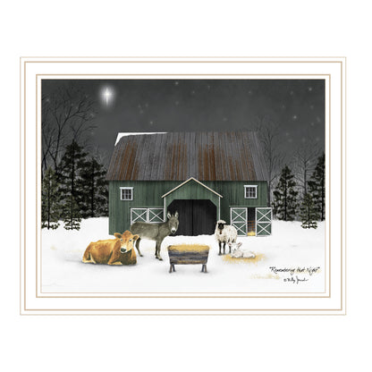 Trendy Decor 4U Remembering the Night White Framed Wall Art for Living Room, Bedroom Wall Art Print for Home Decor by Billy Jacobs