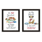 Trendy Decor 4U 2- Piece Vignette I was Left Unsupervised! Black Framed Wall Art for Living Room, Bedroom Wall Art Print for Home Decor by Deb Strain