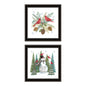Trendy Decor 4U 2- Piece Vignette Friends Make the Season Merry Black Framed Wall Art for Living Room, Bedroom Wall Art Print for Home Decor by Deb Strain