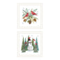Trendy Decor 4U 2- Piece Vignette Friends Make the Season Merry White Framed Wall Art for Living Room, Bedroom Wall Art Print for Home Decor by Deb Strain