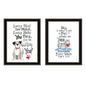 Trendy Decor 4U 2- Piece Vignette It's Called Furr-niture Isn't It? Black Framed Wall Art for Living Room, Bedroom Wall Art Print for Home Decor by Deb Strain